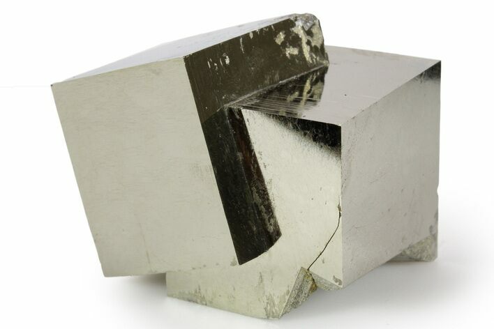 Shiny, Natural Pyrite Cube Cluster - Navajun, Spain #347334